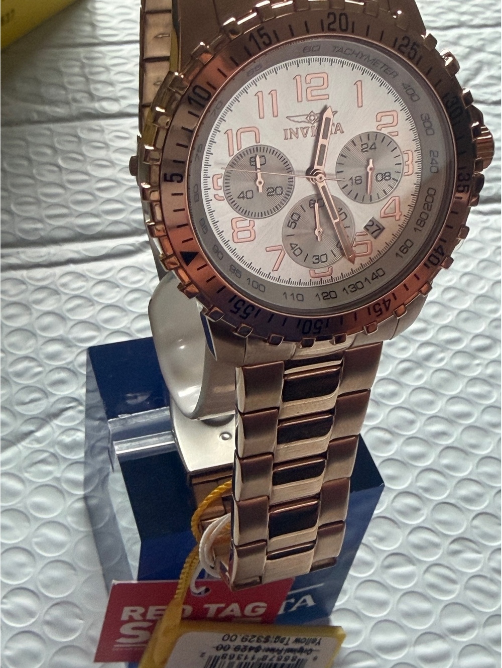 $329 Invicta rose gold tone chronograph Specialty pilot watch